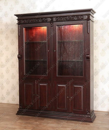 Dark Mahogany 2 Door Cabinet