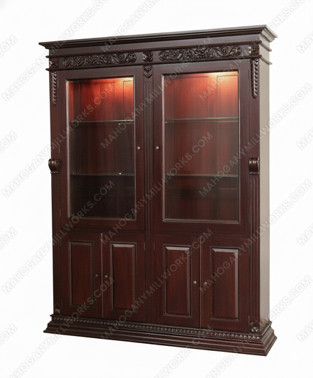 Dark Mahogany 2 Door Cabinet