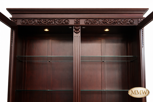 Dark Mahogany 2 Door Cabinet