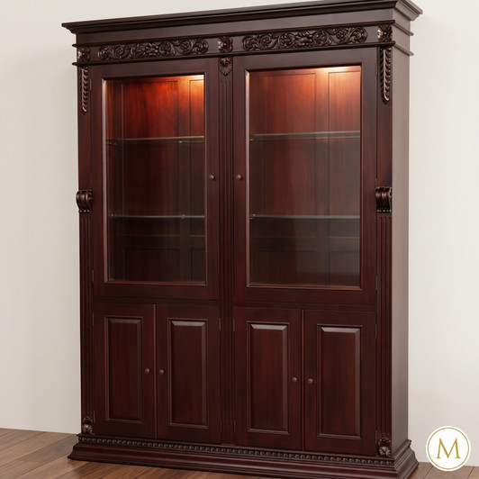 Dark Mahogany 2 Door Cabinet
