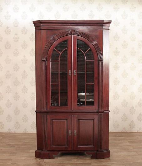 Large Cherry Corner Cabinet