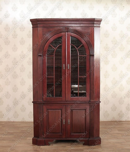 Large Cherry Corner Cabinet