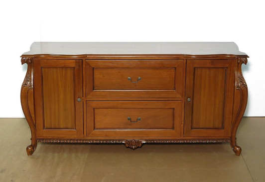 Large Chippendale Credenza w/ Filing Cabinets