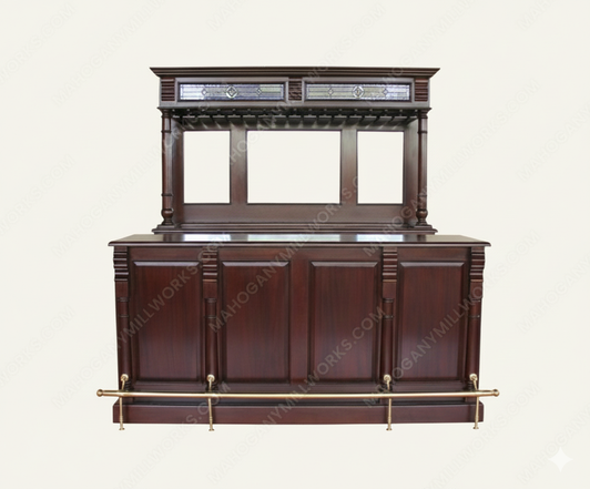 7ft Victorian Mahogany Home Pub Bar