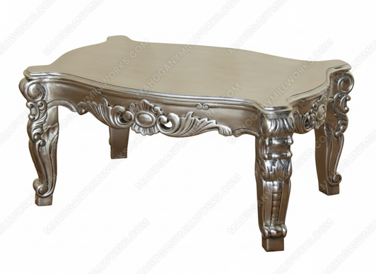 Silver Leaf Rococo Occasional Coffee Table