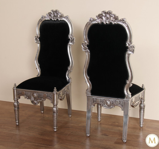 Pair 2 Mahogany Noblesse Dining Chairs