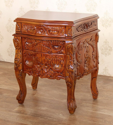 Light Pecan Rococo Nightstand