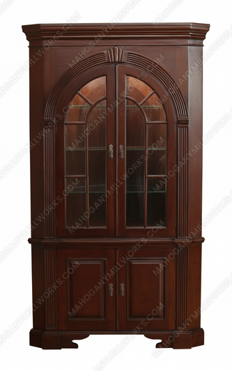 Large Walnut Corner Cabinet