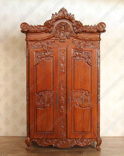 Custom Mahogany French Wedding Bedroom Cabinet