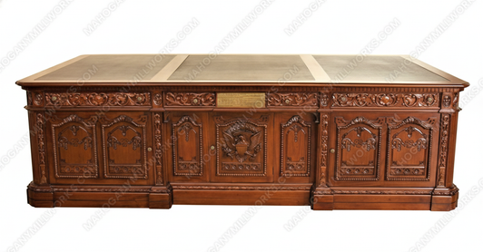 Extra Large 9ft Presidential Resolute Desk w/ leather top