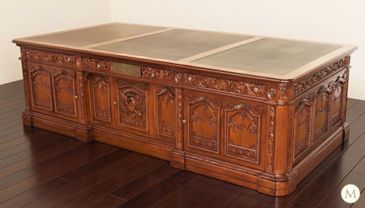 Custom 9ft Resolute Desk Replica w/ leather top