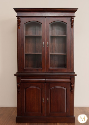 Mahogany Office Bookcase Cabinet w/ Mahogany NC - MBWJSD562WNNC-CUSTOM