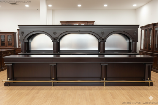 20ft Dark Mahogany Brunswick Saloon Pub Bar Set
