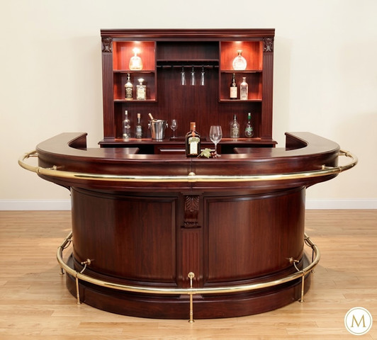 7.5ft Regal Cherry U-Shape Horseshoe Bar