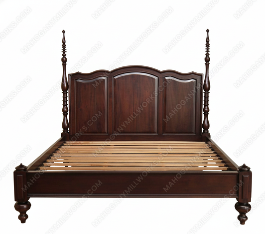 Mahogany Tobacco Doff Panel Bed