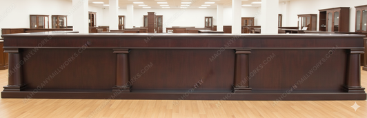 20ft Solid Mahogany Saloon Bar Front