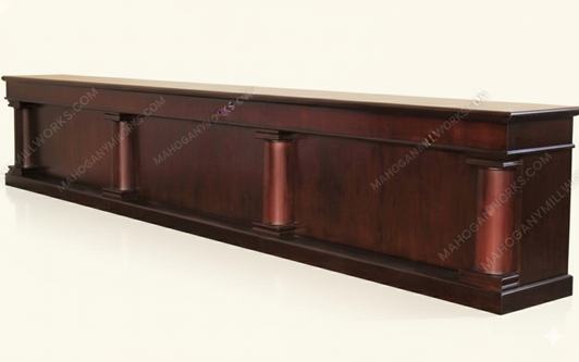 20ft Solid Mahogany Saloon Bar Front