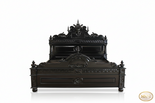 Black Gothic Demon Bed w/ Satin Finish