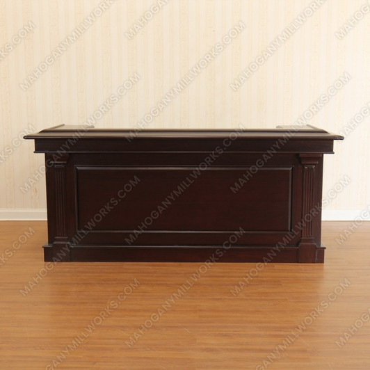 8ft Tobacco Corinthian Pub Bar Front w/ Granite Bartender Working Area