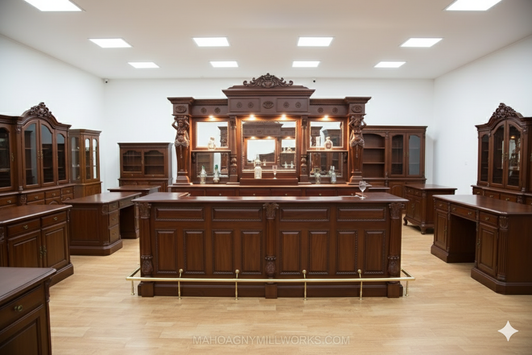 10.5ft Victorian Walnut Lady Saloon Pub Bar