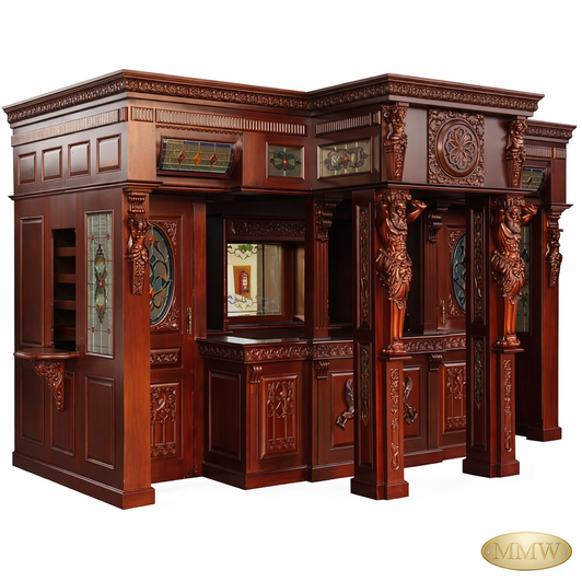 15ft Heavily Ornate Grand Statues Walk-In Pub Bar