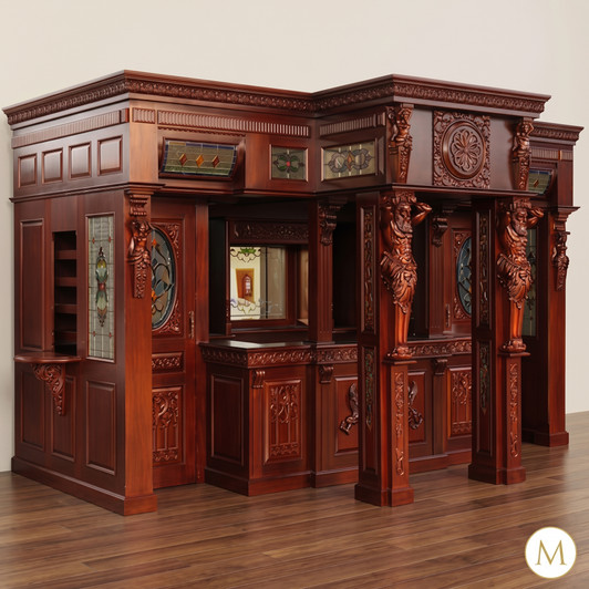 15ft Heavily Ornate Grand Statues Walk-In Pub Bar