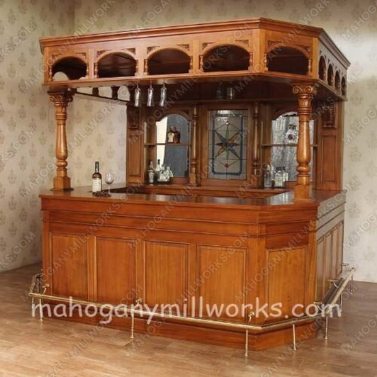 Belfast Mahogany Canopy Pub Bar Set