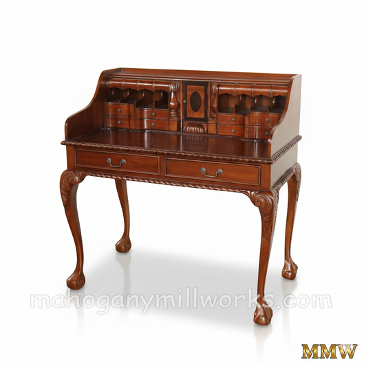 Mahogany Chippendale Escritoire Desk/Writing Table