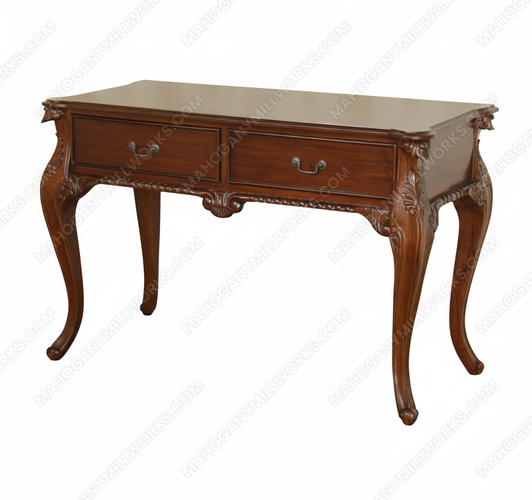 Mahogany Chippendale 2 Drawer Writing Table Desk