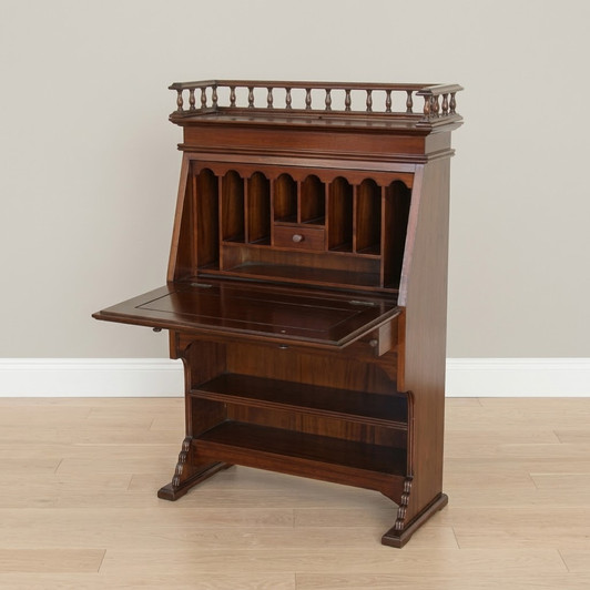 Small Mahogany Slant Lid Drop Down Bureau