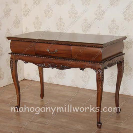 Mahogany Chippendale 1 Drawer Small Writing Table Desk