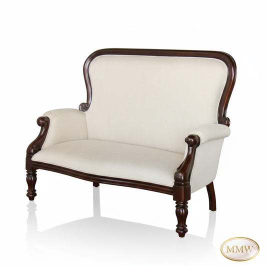 4.25ft Mahogany Grandfather Loveseat