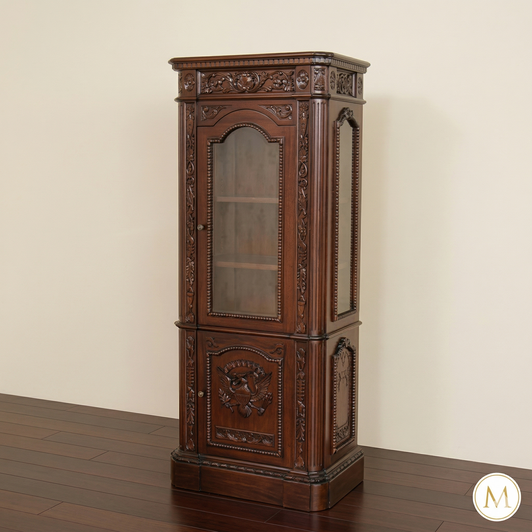 Mahogany Single Door Resolute Bookcase
