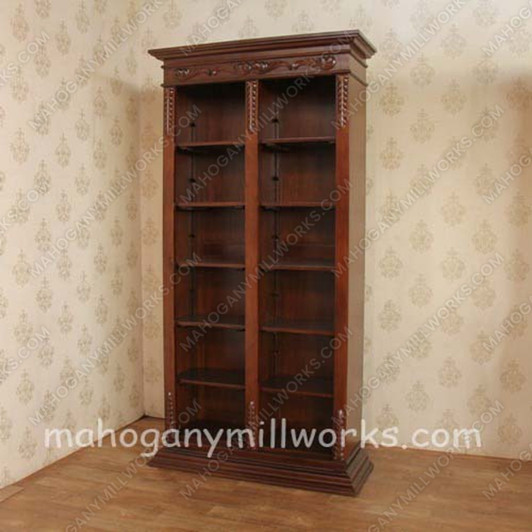 Mahogany Open Bookcase