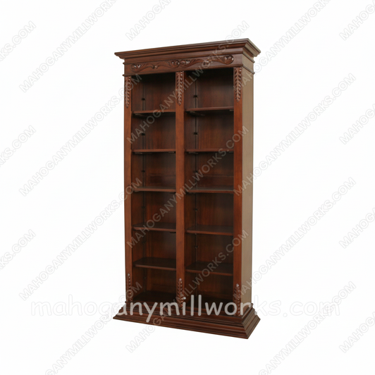 Mahogany Open Bookcase
