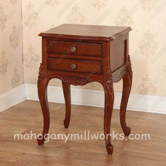 Mahogany Provincial Nightstand Bedside Table