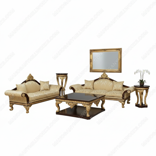 3pc French Empire Living Room Sofa Set