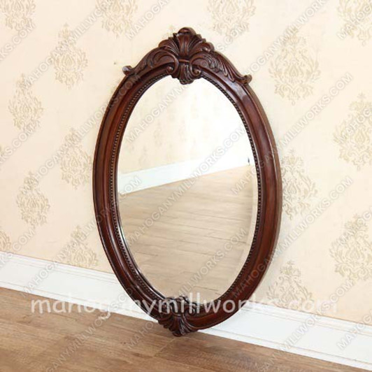 Mahogany French Oval Mirror
