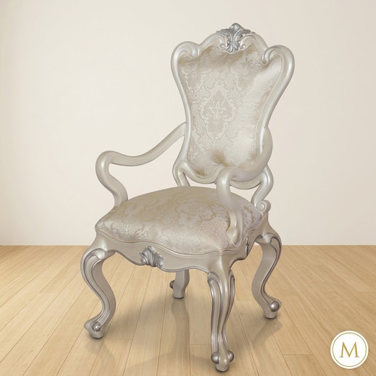 Pearl White Fairhaven Dining Arm Chair