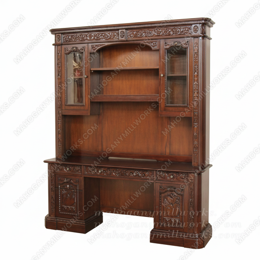 6ft Mahogany Resolute Credenza Bookcase