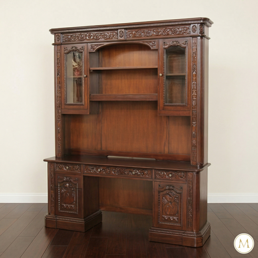 Mahogany Resolute Credenza Bookcase