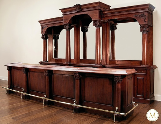 16ft Mahogany Handcrafted Saloon Pub Bar