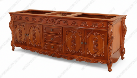 Custom Mahogany Bathroom Vanity  without Top