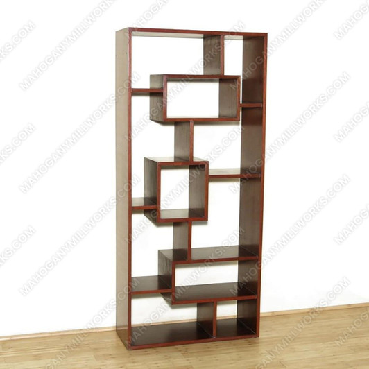 44" Cherry Art Deco Open Bookcase