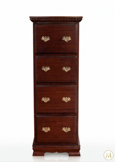 Cherry 4 Drawer File/Filing Cabinet