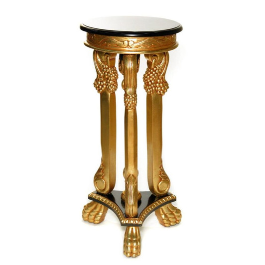 Custom Gold Leaf & Black Plantstand