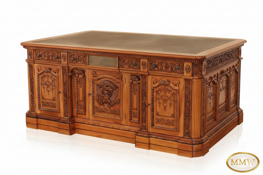6ft Presidential Resolute Desk w/ Genuine Leather Top
