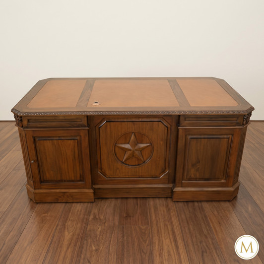 6ft Teak Executive Office Desk