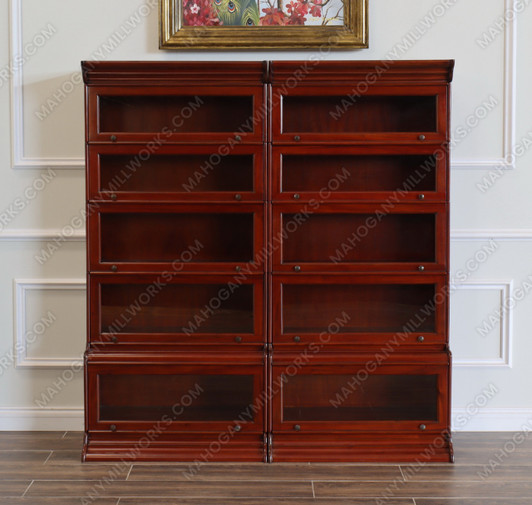 Cherry Side by Side Barrister Bookcase (2)