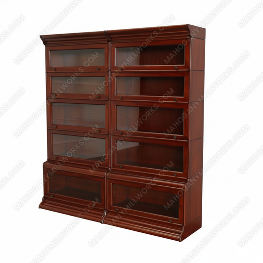 Cherry Side by Side Barrister Bookcase (2)